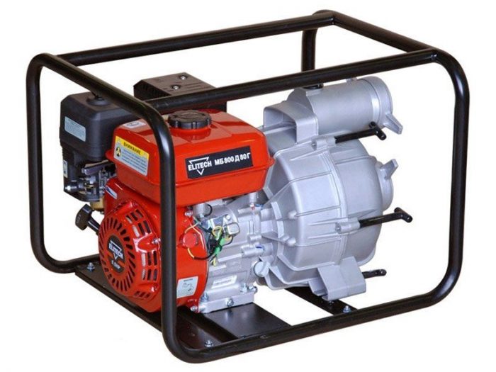 Мотопомпа ELITECH МБ 800 Д 80 Г