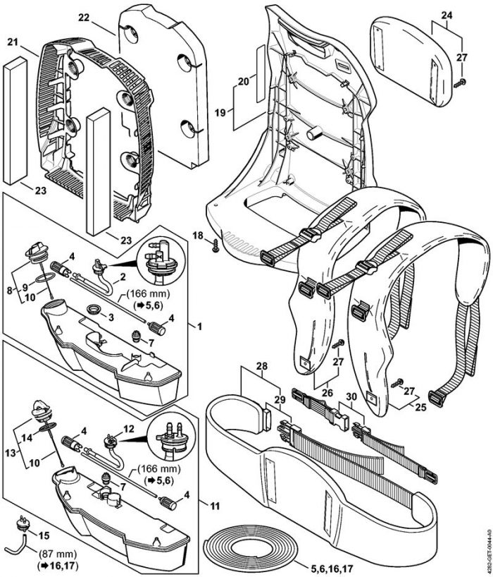 Мягкая накладка для спины Stihl 4282-790-8001