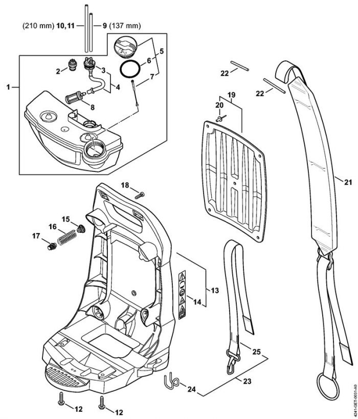 Мягкая накладка для спины Stihl 4241-790-8001.