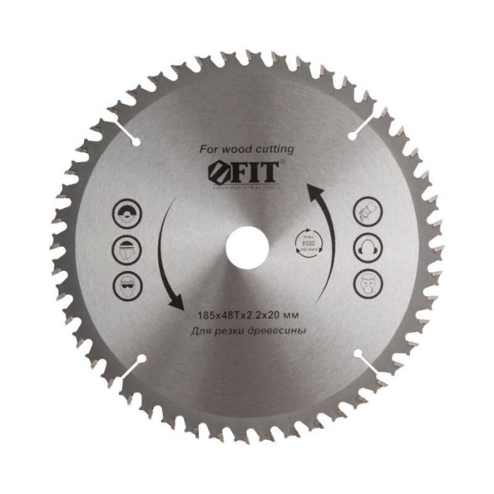 Диск пильный для циркулярных пил по дереву, спец. форма зуба 185 х 20 х 48 Т FIT