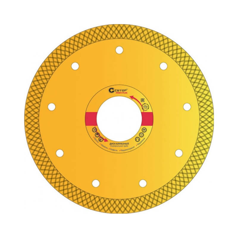 Диск отрезной алмазный универсальный-Турбо Cutop Profi Plus, 125 x 1.5 x 10.0 x 22.2 мм Диск отрезной алмазный универсальный-Турбо Cutop Profi Plus, 125 x 1.5 x 10.0 x 22.2 мм