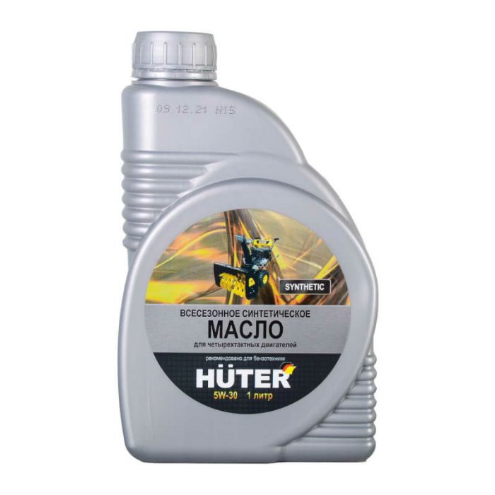 Масло мотоное Huter 5W-30 синтетическое 4Т, 1 л.