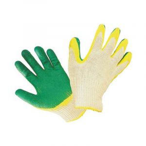 Перчатки 2-й Латекс (зелёный с желтым)
