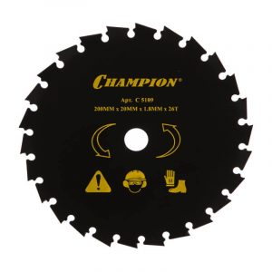 Нож CHAMPION 26 зубчатый d=200*20mm долотообразные зубцы C5109