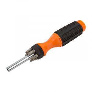 Отвертка 6 CrV бит, оранжевая ручка с антискользящей накладкой FIT