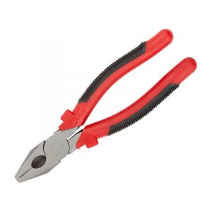 Плоскогубцы комбинированные "Стандарт" красно-черные пластиковые ручки, полированная сталь 200мм FIT