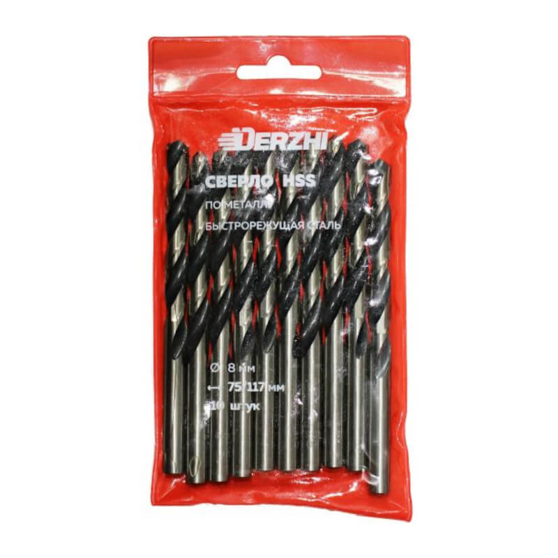 Сверло DERZHI д/мет 8,0мм (10/50/500) 8302-017 Сверло DERZHI д/мет 8,0мм (10/50/500) 8302-017