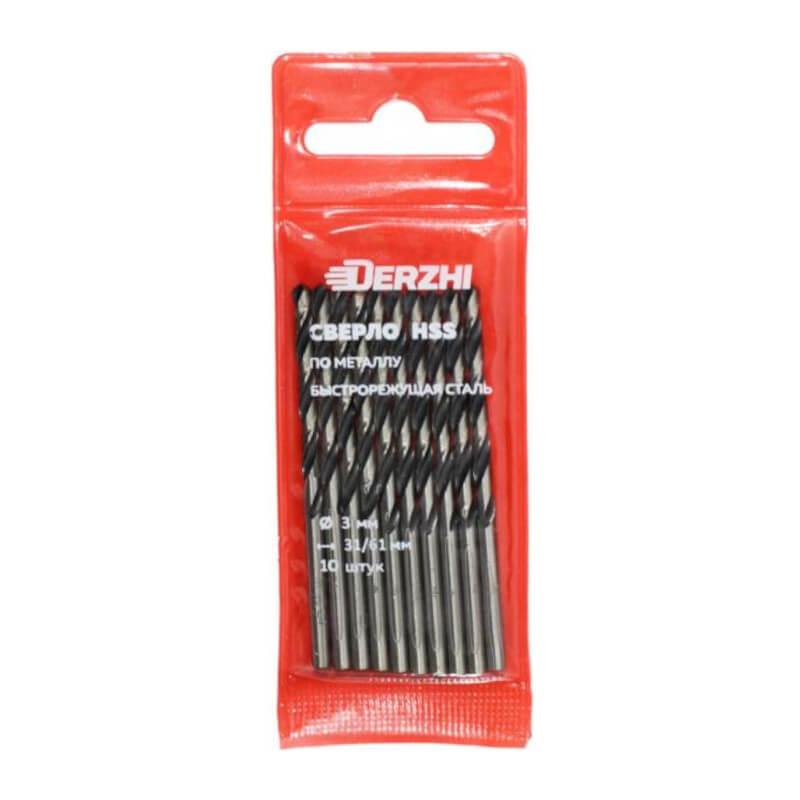 Сверло DERZHI д/мет 3,0мм (10/100) 8302-008 Сверло DERZHI д/мет 3,0мм (10/100) 8302-008