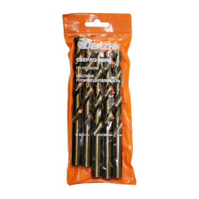 Сверло DERZHI п/мет Р6М5 12,0мм (5/50) Сверло DERZHI п/мет Р6М5 12,0мм (5/50)