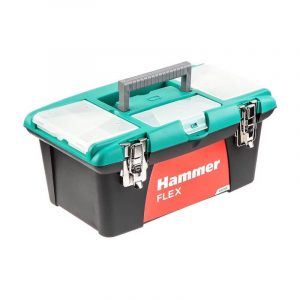 Ящик для инструментов Hammer Flex 235-020  16" с металл. замками и  органайзером 400*250*180