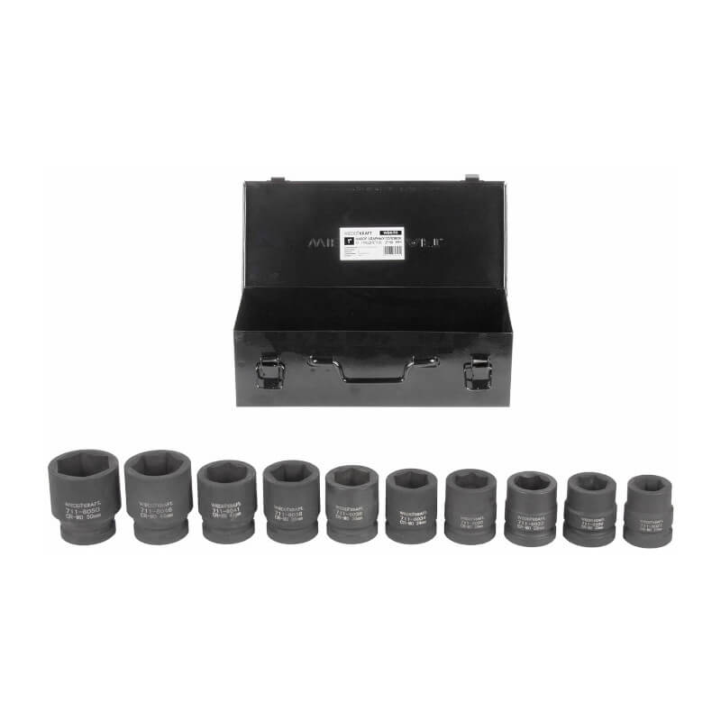 Набор головок ударных WIEDERKRAFT (27-50 мм; 1"; 10 шт.) Набор головок ударных WIEDERKRAFT (27-50 мм; 1"; 10 шт.)