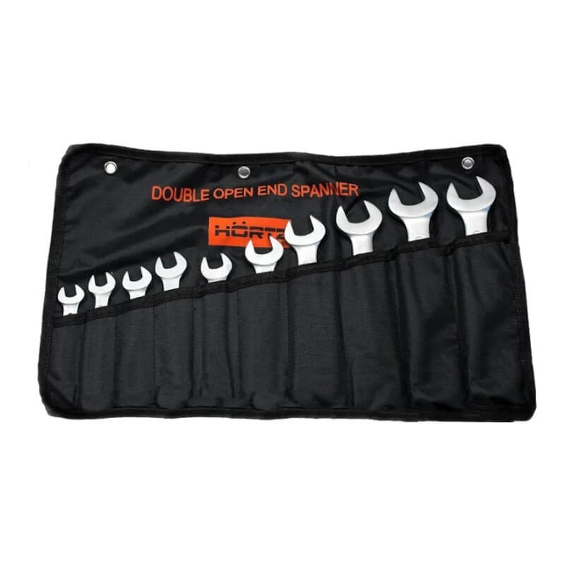 Набор комбинированных ключей HOR HORTZ трещотка, 10 шт., 8-24 мм, хромирование Набор комбинированных ключей HOR HORTZ трещотка, 10 шт., 8-24 мм, хромирование