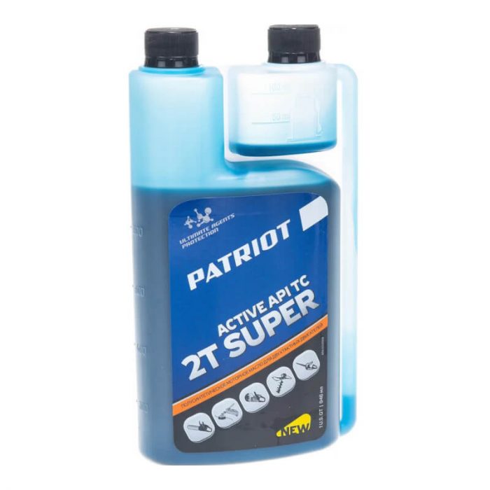 Масло Super Active 2T с дозатором (0.946 л) для 2-х тактных двигателей Patriot