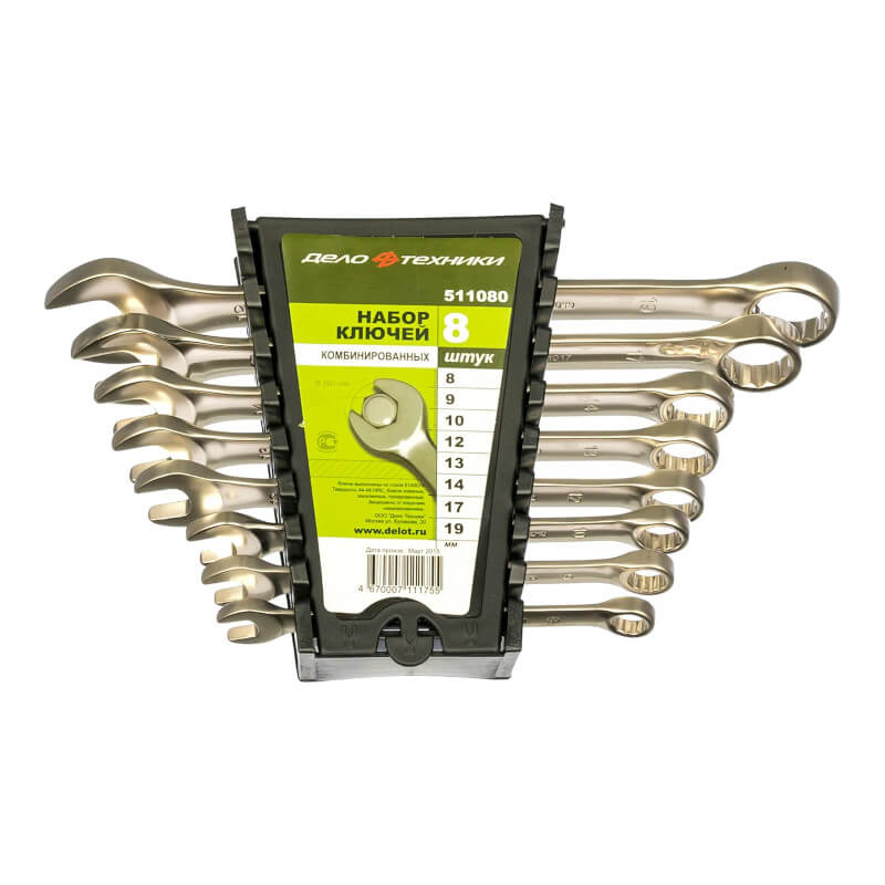 Набор комбинированных ключей 8 шт холдер ДТ/20 Дело Техники 511080 Набор комбинированных ключей 8 шт холдер ДТ/20 Дело Техники 511080