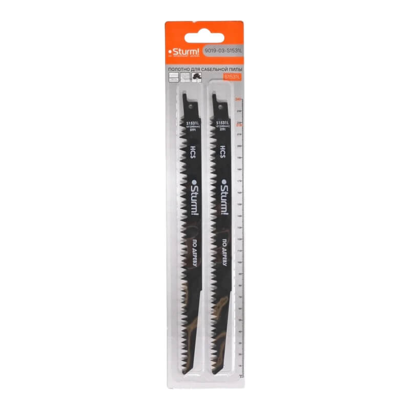 Полотно для сабельной пилы по дереву (240 мм; 2 шт.) Sturm 9019-03-S1531L Полотно для сабельной пилы по дереву (240 мм; 2 шт.) Sturm 9019-03-S1531L