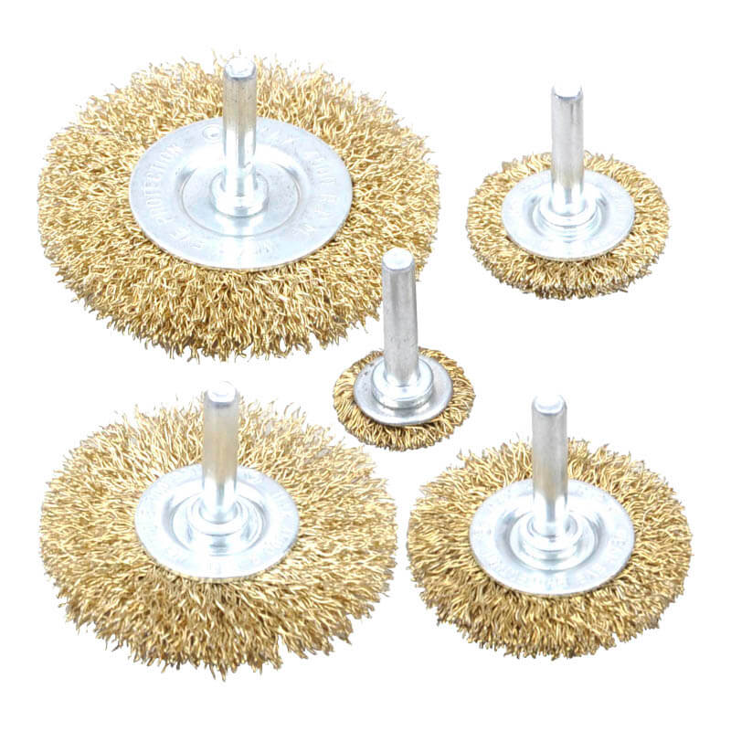 Набор щеток для дрели Cutop Profi 5 шт. ("Плоские" 25,38,50,65,75 мм, латунированная витая проволока Набор щеток для дрели Cutop Profi 5 шт. ("Плоские" 25,38,50,65,75 мм, латунированная витая проволока