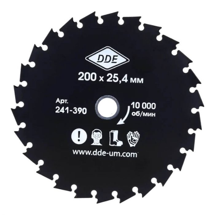 Диск для кустореза DDE WOOD CUT (26 зубьев; 200 х 25,4/20мм; толщина 1,8мм) 241-390