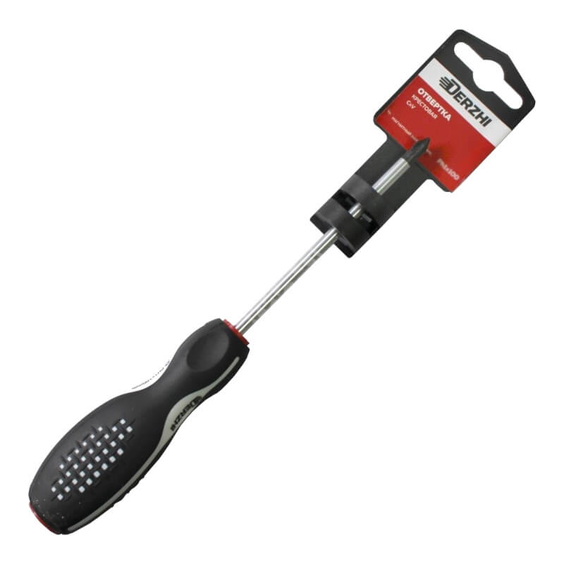 Отвертка DERZHI крестовая трехкомп CrV магнитн PH0x100 (1/5/240) 5522-0100 Отвертка DERZHI крестовая трехкомп CrV магнитн PH0x100 (1/5/240) 5522-0100
