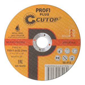 Профессиональный диск отрезной по металлу и нержавеющей стали Cutop Profi Т41-150 х 1,6 х 22,2 мм 50