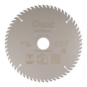 Диск пильный по дереву с тефлоновым покрытием 60Т, cutop profi plus, 210 х 1,5/2,2 х 32/30/25,4/20 м