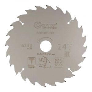 Диск пильный по дереву с тефлоновым покрытием 24Т, Cutop profi Plus, 230 х 1,6/2,4 х 32/30/25,4/20 м