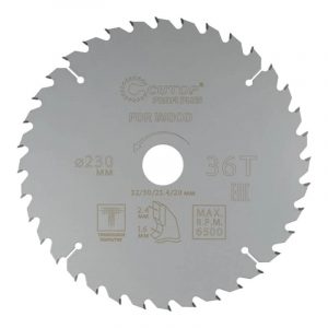 Диск пильный по дереву с тефлоновым покрытием 36Т, cutop profi plus, 230 х 1,6/2,4 х 32/30/25,4/20 м