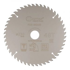 Диск пильный по дереву с тефлоновым покрытием 48Т, cutop profi plus, 230 х 1,6/2,4 х 32/30/25,4/20 м