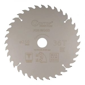 Диск пильный по дереву с тефлоновым покрытием 36Т, cutop profi plus, 250 х 1,8/2,6 х 32/30/25,4/20 м