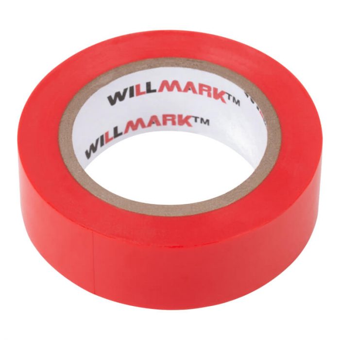 Изолента ПВХ самозатухающая willmark 19 мм х 0,16 мм х 10 м ( красная ) FIT