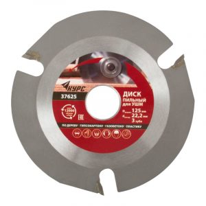 Диск пильный по дереву, 125 х 22,2 ,3 зуба с карбидным покрытием FIT