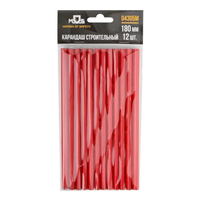 Карандаш строительный, 12 шт., 180 мм FIT (MOS)