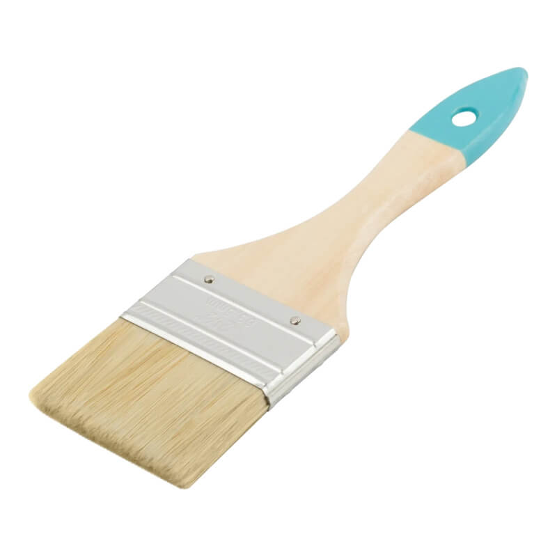 Кисть флейцевая, натур. cветлая щетина, деревянная ручка 2" (50 мм) MOS Кисть флейцевая, натур. cветлая щетина, деревянная ручка 2" (50 мм) MOS