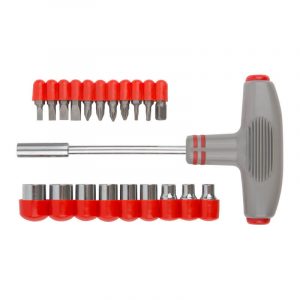 Отвертка Т-образная, 11 crv бит и 9 головок FIT 56235