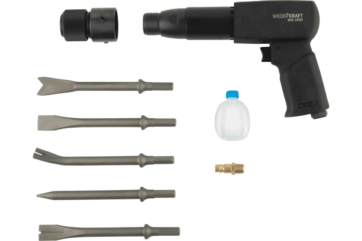 Пневматический молоток WIEDERKRAFT 2500 уд/мин, HEX 175 мм Пневматический молоток WIEDERKRAFT 2500 уд/мин, HEX 175 мм