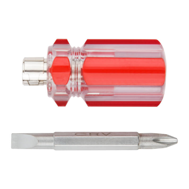 Отвертка с переставным жалом "коротыш",прозрачная ручка (6x28 мм ph2/sl6) FIT Отвертка с переставным жалом "коротыш",прозрачная ручка (6x28 мм ph2/sl6) FIT