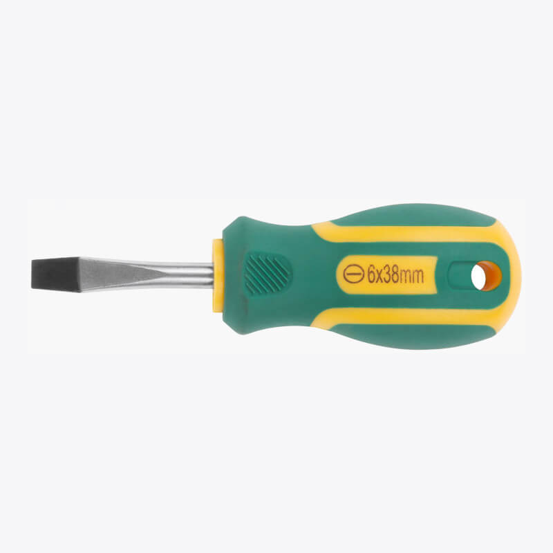 Отвертка "Контур", crv сталь, прорезиненная ручка 6х38 мм sl FIT Отвертка "Контур", crv сталь, прорезиненная ручка 6х38 мм sl FIT