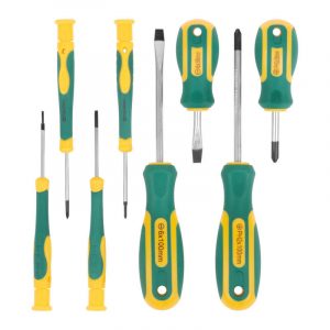 Отвертки "Контур",crv сталь,прорезиненные ручки,4шт+отвертки для точных работ 4шт,блистер,наборFIT