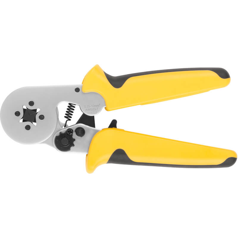 Пресс-клещи для обжима втулочных наконечников 0,25-10мм,прорезиненные ручки 175мм FIT Пресс-клещи для обжима втулочных наконечников 0,25-10мм,прорезиненные ручки 175мм FIT