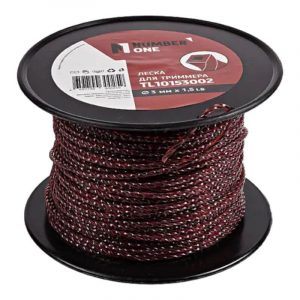 Леска для триммера 1.5LB (3.0 мм,0.68кг, крученный двухцветный ,110м(2-ух слойный) бухта № 1