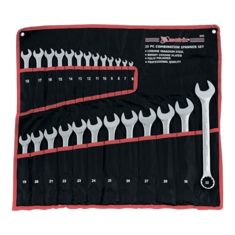 Набор комбинированных ключей, 6 - 32 мм, 25 шт., MATRIX Набор комбинированных ключей, 6 - 32 мм, 25 шт., MATRIX