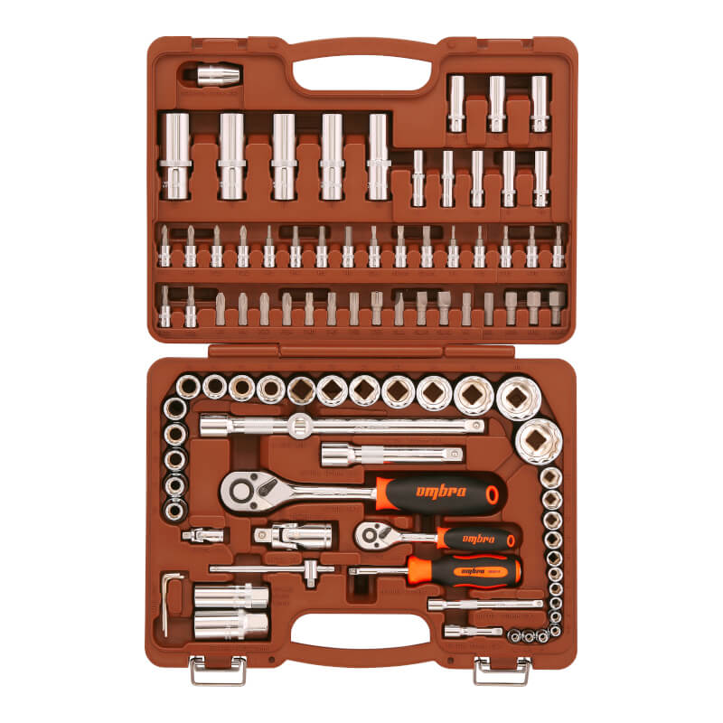 Набор универсального инструмента OMBRA 1/4", 1/2"DR (94 предм.) Набор универсального инструмента OMBRA 1/4", 1/2"DR (94 предм.)
