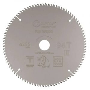 Диск пильный по дереву с тефлоновым покрытием 96Т, cutop profi plus, 255 х 1,8/2,6 х 32/30/25,4/20 м