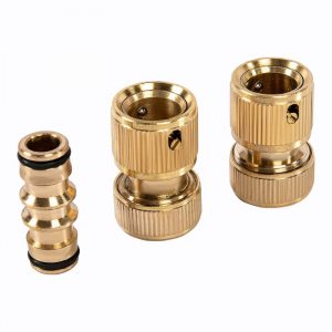 Набор для подключения шланга 1/2, переходник, 2 соединителя, аквастоп, латунный Palisad