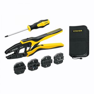 Набор пресс-клещи SP-4M , 4 матрицы, в сумке чехле, STAYER Professional