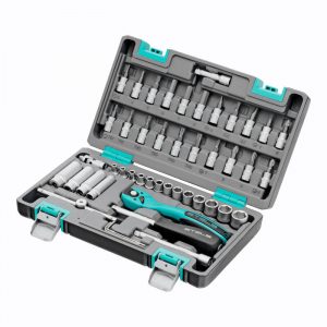 Набор инструментов, 1/4", Cr-V, S2, усиленный кейс, 47 предметов Stels