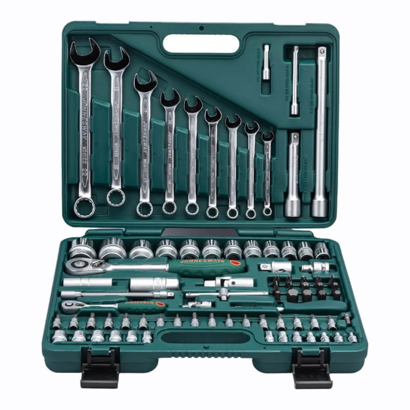 Набор торцевых головок с принадлежностями и битами, 82 предмета JONNESWAY Набор торцевых головок с принадлежностями и битами, 82 предмета JONNESWAY