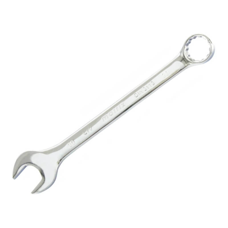 Ключ комбинированный Matrix, 27 мм, CrV, полированный хром 15174 Ключ комбинированный Matrix, 27 мм, CrV, полированный хром 15174