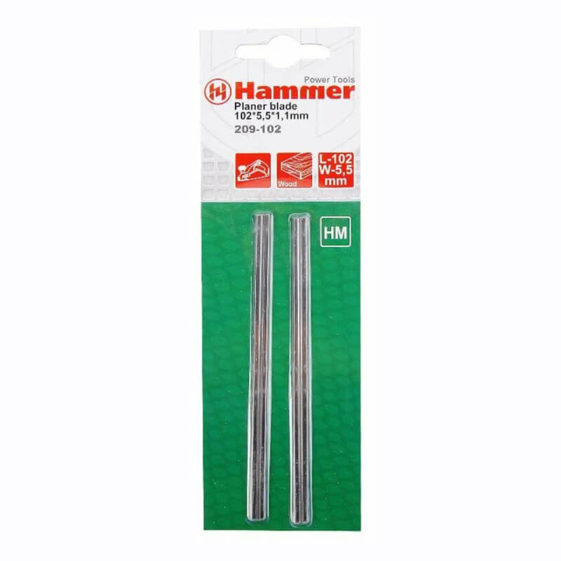 Ножи для рубанка HAMMER 209-102 PB 102*5,5*1,1 102мм,2 шт Ножи для рубанка HAMMER 209-102 PB 102*5,5*1,1 102мм,2 шт