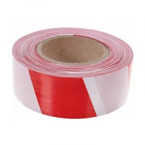 Лента оградительная(бело/красная) 250п.м.*50мм